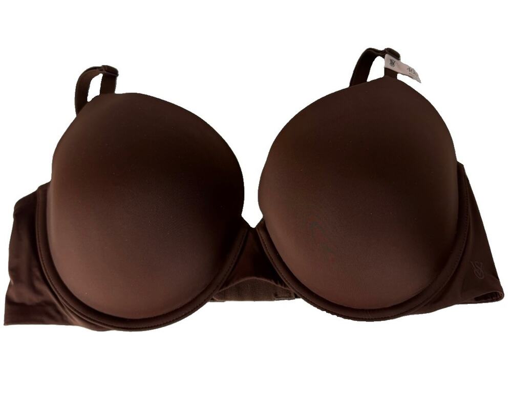 Victoria Secret Perfect Shape Bra 40D Dark Brown Padded T-Shirt Smooth NWT
